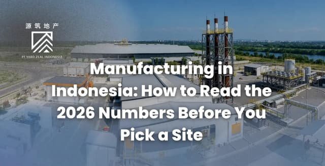 Manufacturing in Indonesia: How to Read the 2026 Numbers Before You Pick a Site